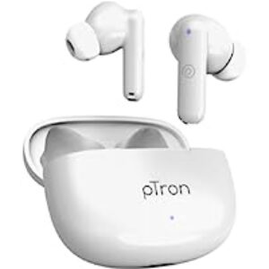 pTron Bassbuds Air In-Ear TWS Earbuds with 13mm White