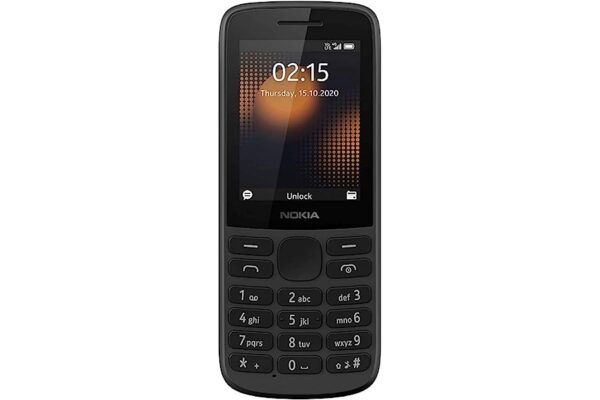 Black Nokia 215 4G Dual SIM Phone with Long Battery Life