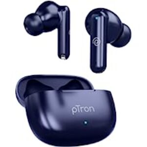 PTron Bassbuds Air in-Ear TWS Earbuds with 13mm Blue