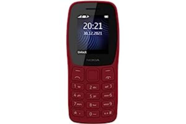 Nokia 105 Plus Single SIM Keypad Mobile Phone - Red