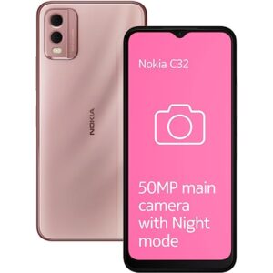 Nokia C32 Pink 50MP Dual Rear AI Camera Smartphone