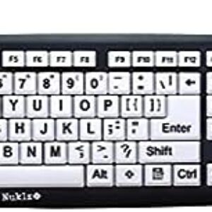 Nuklz N Large Print Keyboard White