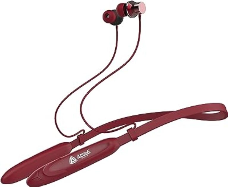 Aroma NB119 Bluetooth Neckband Headset (Red) For Workout