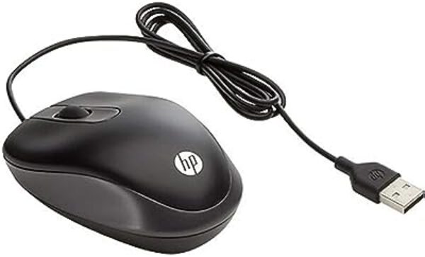 HP USB Travel Wired Mouse G1K28AA Black