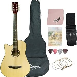 Henrix Left Handed Cutaway Acoustic Guitar