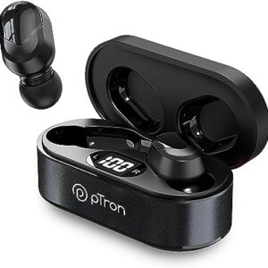 PTron Bassbuds Plus TWS Earbuds (Pearl Black)