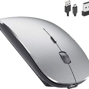 PEIBO Rechargeable Bluetooth Mouse Gray Black