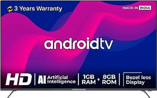 Power Guard 80cm Frameless HD Smart Android LED TV PG32S1