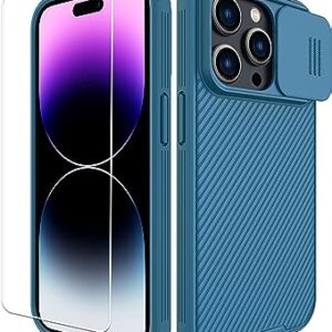 iPhone 14 Pro Max Case with Camera Cover (Blue)
