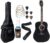 Cort AD810 Acoustic Guitar With Padded Bag, Belt, Plectrums Complete Pack (BKS)