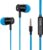 Kratos Thump Wired Earphones, Powerful Bass, HD Sound Quality Earphones, Tangle Free Cable, Comfortable in Ear Fit, with 3.5 mm Jack, Blue (KR E02BLUE)