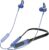 Amazon Basics in-Ear Wireless Neckband with Mic, Up to 65 Hours Play Time, 800 mAh Battery, Bluetooth 5.0, Voice Assistance, Noise Cancellation, IPX4 Water-Resistance, Magnetic Earbuds (Blue)