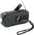 DRUMZZ Trek 200 – Multifunctional Hand Crank Radio Bluetooth Speaker, IPX5 Waterproof, Solar Charging, Flashlight, 2000 mAh Battery, Cell Phone Charger, SOS Alarm, Compass, Digital Display.(Green)