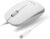 macally USB Wired Computer Mouse with 3 Button, Scroll Wheel, 5 Foot Long Corded, Compatible with Windows pc, Apple MacBook pro/air, iMac, mac Mini, laptops (White)