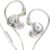 KZ EDX Pro IEM Earphone, HiFi Stereo Special Dual Magnetic Circuit Dynamic Driver Resin Inlay Metal Process in-Ear Monitors Earbuds with 5N OFC 2Pin Detachable Cable (White, with Mic)