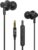 PTron Pride Lite HBE (High Bass Earphones) in Ear Wired Earphones with Mic, 10mm Powerful Driver for Stereo Audio, Noise Cancelling Headset with 1.2m Tangle-Free Cable & 3.5mm Aux – (Black)