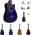 Medellin 38″ Acoustic Guitar Purple Burst Carbon Fiber body+(Free Online Learning Course) – Durable Matt finish with handrest, strings, strap, bag, 3 Picks, capo, stand.