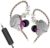 Yinyoo KZ ZSN Pro Earbuds New 1DD 1BA HiFi Monitor Earphones Noise Cancelling Wired Earbuds Balanced Armature Dynamic Driver Hybrid Headphones with Microphones(Purple mic)