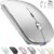 Bluetooth Mouse for Notebook Pro Laptop PC Rechargeable Wireless Bluetooth Mouse Compatible withr MacBook pro MacBook Air Mac Sliver
