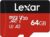 Lexar 64GB Micro SD Card, microSDXC UHS-I Flash Memory Card with Adapter – Up to 160MB/s, A2, U3, Class10, V30, High Speed TF Card