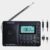 HASTHIP® Portable AM FM SW Radio with 3.5mm Earphone Jack Large LCD Display Bluetooth FM Radio Music Player Speaker Support TF Card, Recording, Line in, USB AM/FM Radio for Travel, Camping, Walking