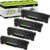 GREENCYCLE CB435A 35A Black Toner Cartridge Replacement for HP LaserJet P1005 P1006 P1007 Pack of 3 4 PK Toner