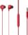 ZEBRONICS Zeb Buds 20 in Ear 3.5mm Wired Stereo Earphones with Mic, 1.2 Metre Cable, 14mm Drivers, in Line Mic & Volume Controller (Red)