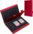 SD Card Holder, SD Card Case, LAVILI CF Memory Card Holder Case Aluminum Alloy Hard Shell, Double-Layer Capacity for 6SD Cards and 12 TF Cards Red Color