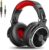 OneOdio Pro-10 Over Ear Headphone, Wired Bass Headsets with 50mm Driver, Foldable Lightweight Headphones with Shareport and Mic for Recording Monitoring Podcast Guitar PC TV (red)