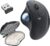 Bundle Logitech Ergo M575 Wireless Trackball Mouse (Graphite) Bluetooth, USB + Vexko Mouse Travel Case Compatible with Logitech Ergo M575 / M570 (Black)