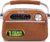 iBELL FM700BT Portable FM Radio with Bluetooth Speaker, USB, SD Slot, MP3 Player & Dynamic Speaker 3 Band (Brown)