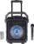 Zoook Rocker Thunder XL 50 watts Trolley Karaoke Bluetooth Party Speaker with Remote, Built-in Amplifier & Wireless Mic/8 inch Driver/FM/1 Click Recording/USB and TF/LED (Black)