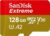 SanDisk Extreme® 128GB microSDXC ¢ UHS-I, 190MB/s Read,90MB/s Write Memory Card for 4K Video on Smartphones, Action Cams and Drones