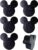 6pc Wooden Mouse Knob for Dresser Drawers | Mouse Knobs Handles & Pulls Set for Cabinet | Mouse Furniture Hardware for Bathroom, Kitchen & Nursery | Home Decor Decorations for Kids & Adults (Black)