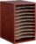Safco Products Vertical Desktop Sorter, 11 Compartment, Cherry, 9419CY